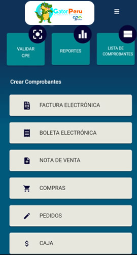 Emisión de comprobante electrónico